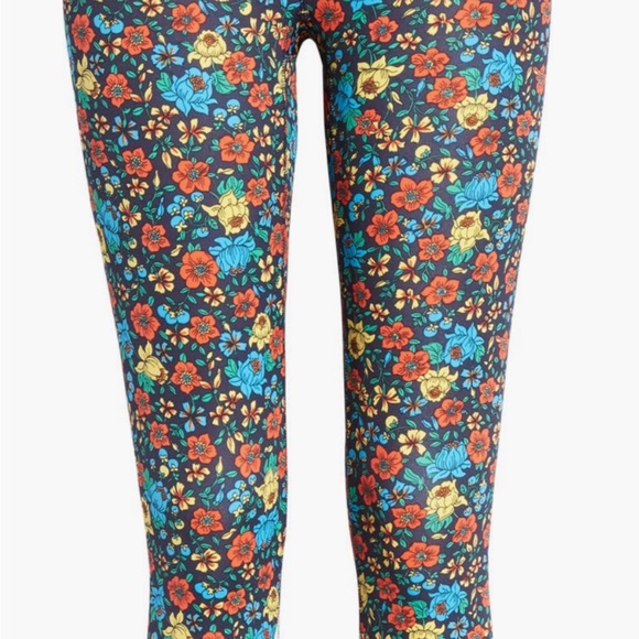 Tory Sport by Tory Burch Chevron Floral Leggings 7/8 Small - Picture 5 of 8